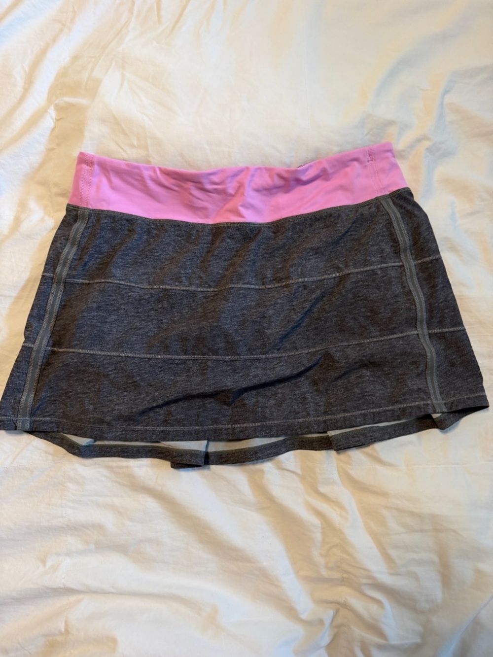 lululemon athletica Gray Mini Skirt with Pink Waistband